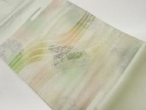 リサイクル　曲線模様織出し名古屋帯